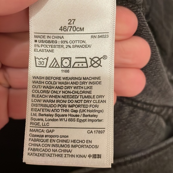 Gap black jeans 1969 size 27 true skinny ankle - Picture 7 of 7